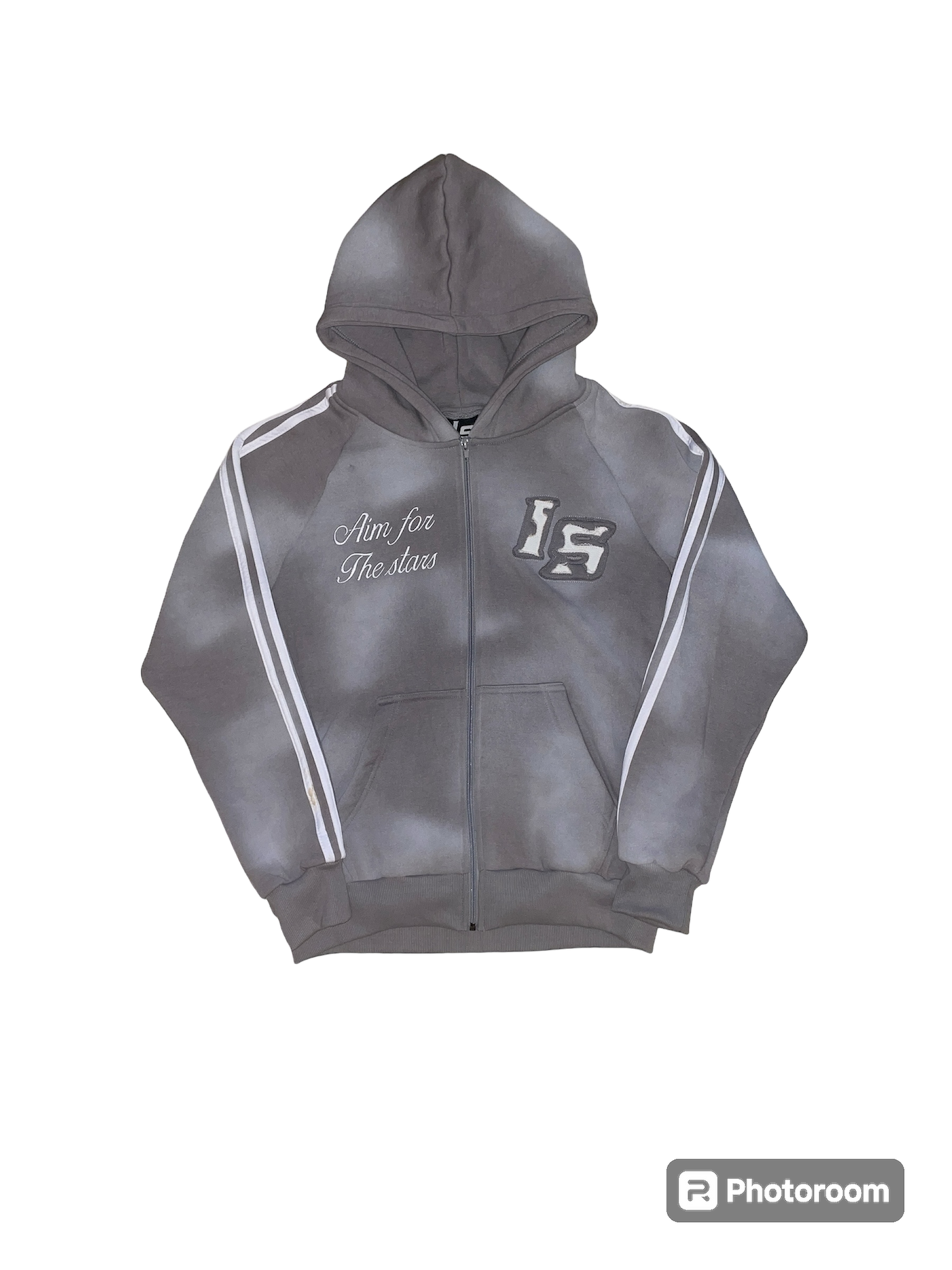 Grey zip up hoodie