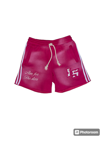 Pink short & zip up set