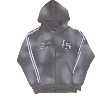 Grey zip up hoodie