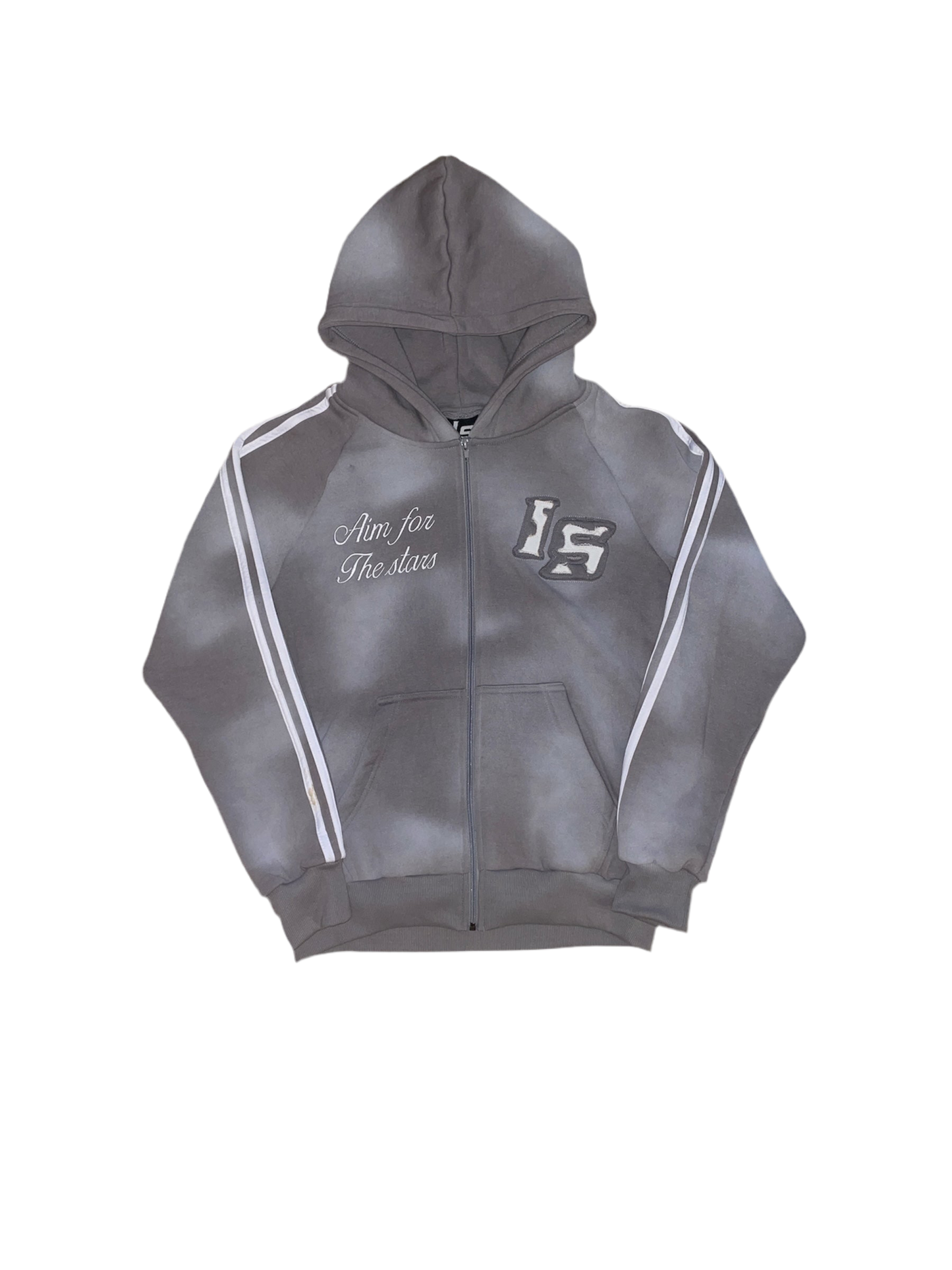 Grey zip up hoodie