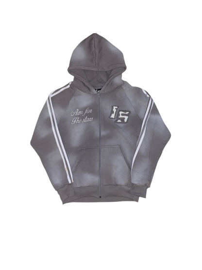 Grey zip up hoodie