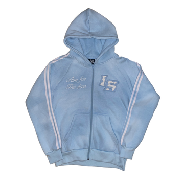 Baby blue zip up hoodie