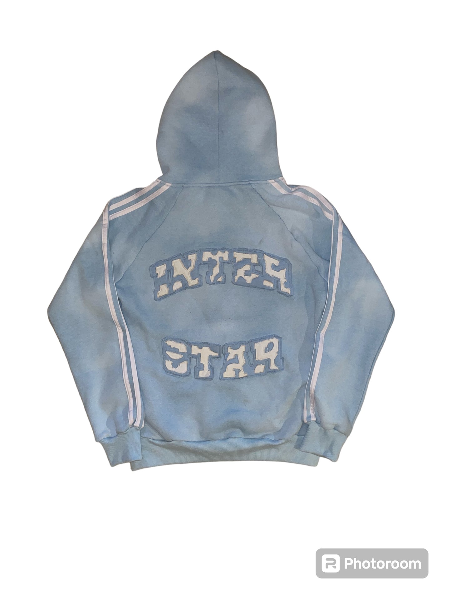 Baby blue zip up hoodie